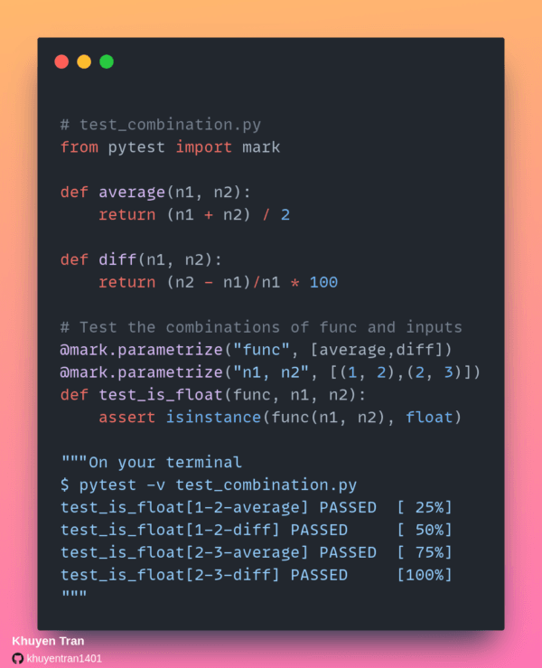 pytest parametrize twice: Test All Possible Combinations of Two Sets of ...