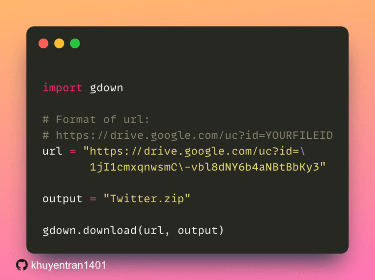 gdown: Download a File from Google Drive in Python | CodeCut