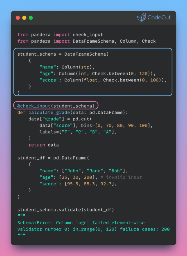 Pandera: Data Validation Made Simple for Python DataFrames | CodeCut