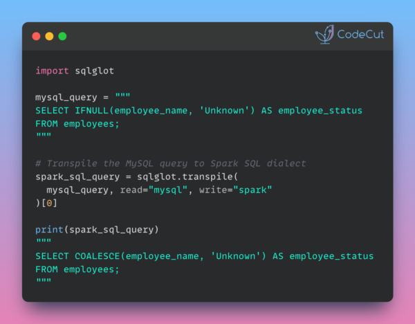 Simplify SQL Parsing and Transpilation with SQLGlot | CodeCut
