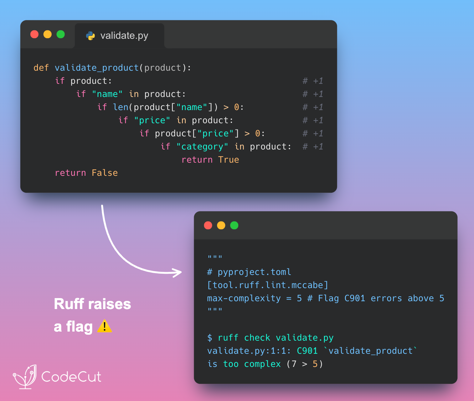 Code example: Ruff: Stop AI Code Complexity Before It Hits Production