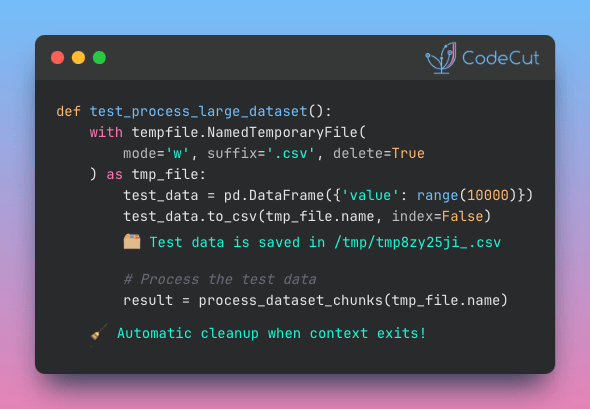 Code example: Create Safe Temporary Files with Python tempfile